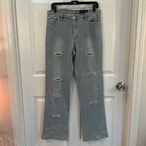 LANA ERICA RHINESTONE CUT OUT JEANS SIZE 10